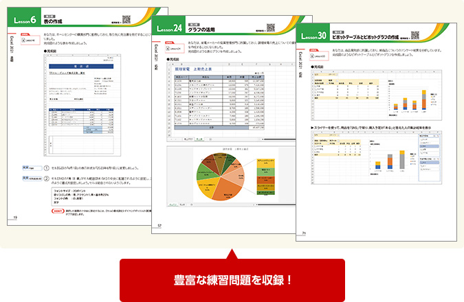 豊富な練習問題を収録