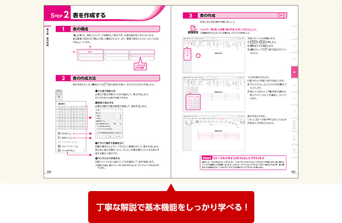 丁寧な解説で基本機能をしっかり学べる