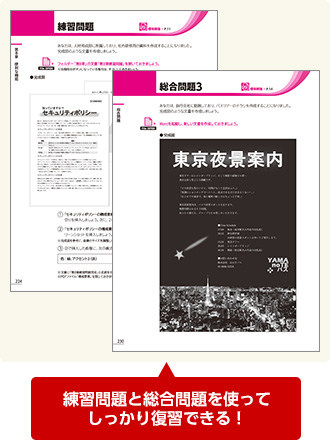 練習問題と総合問題を使ってしっかり復習できる